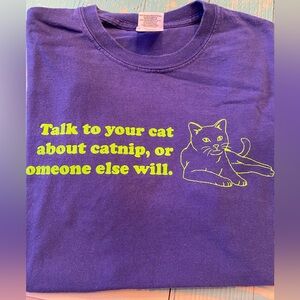 Purple Catnip Cat T-Shirt